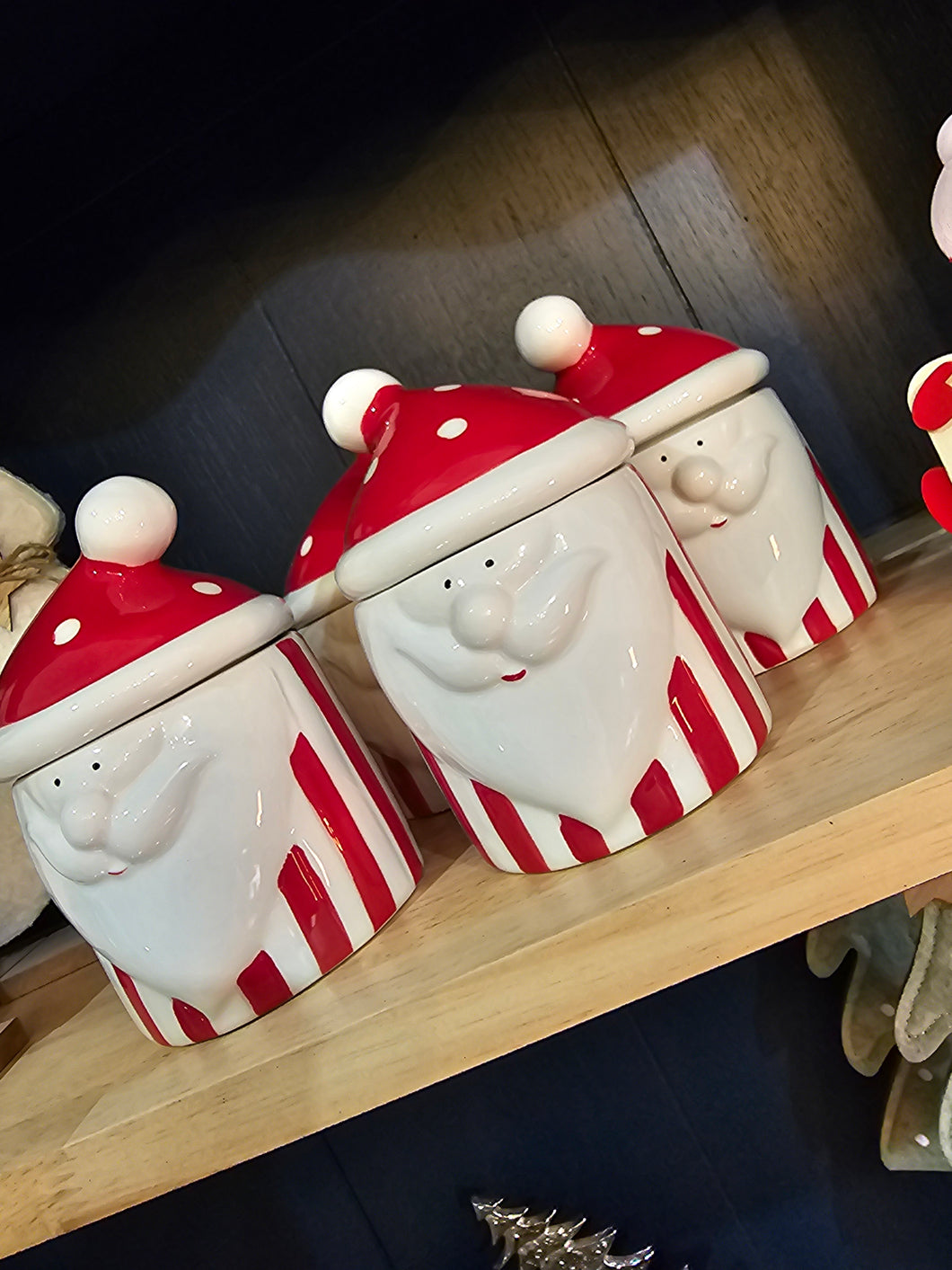 Santa cookie jar - ceramic