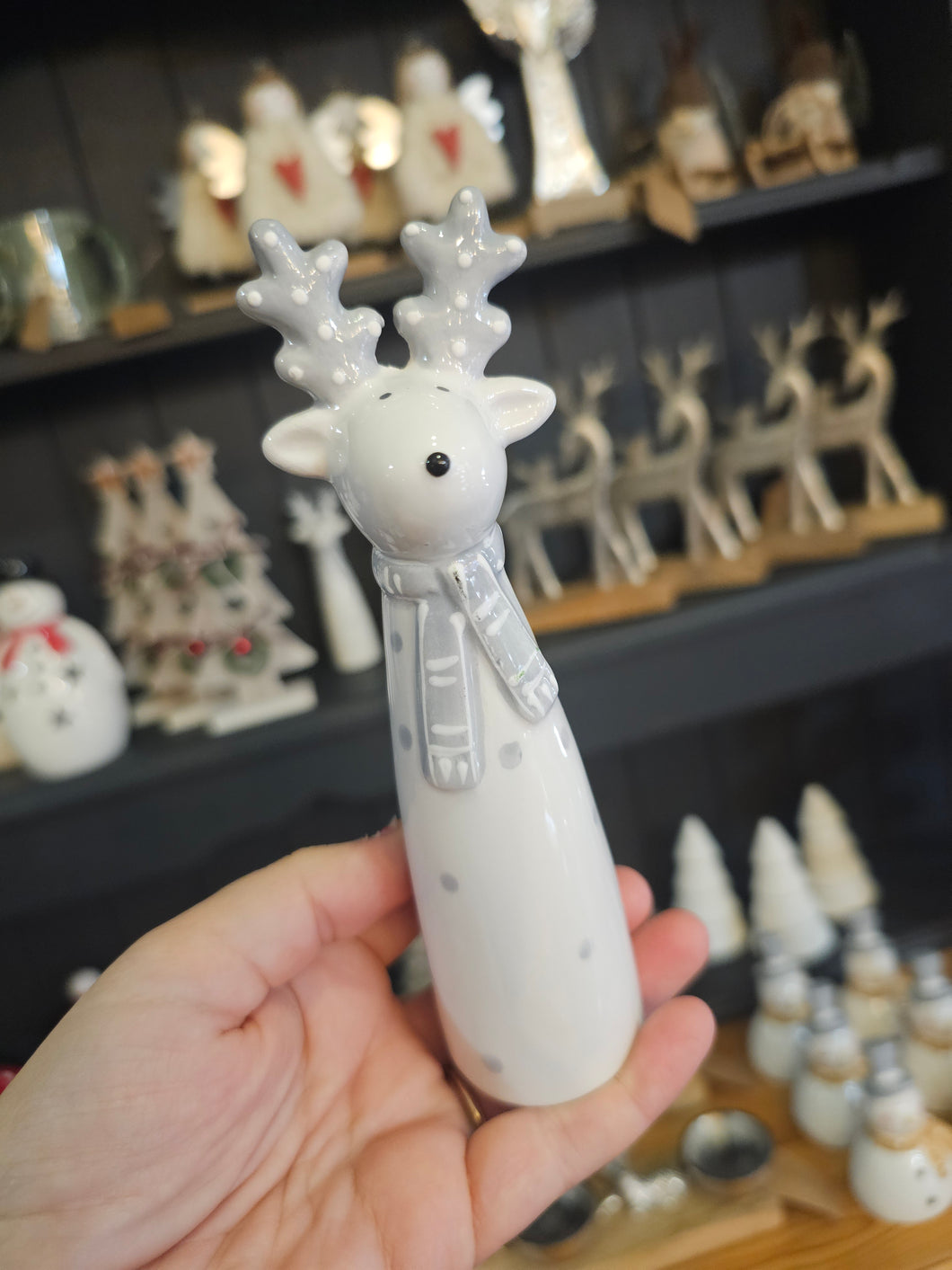 Reindeer - ceramic polka dots