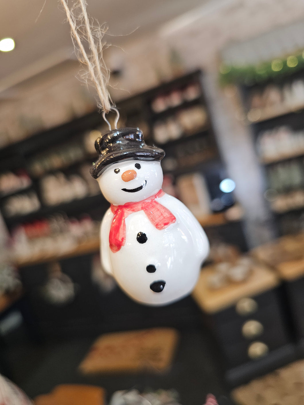 Bauble - ceramic snowman