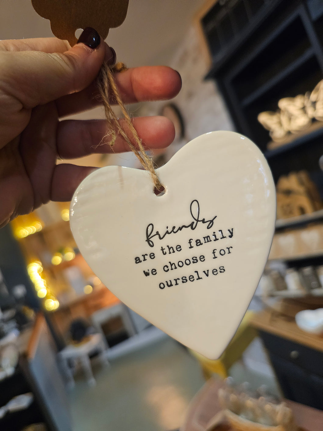 Friends ceramic heart